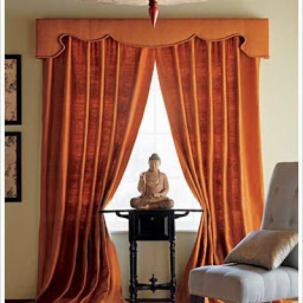 Large Orange Curtains