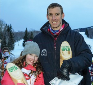 Powers and daughter Victoria share the halfpipe podium. Both took first in their respective divisions.