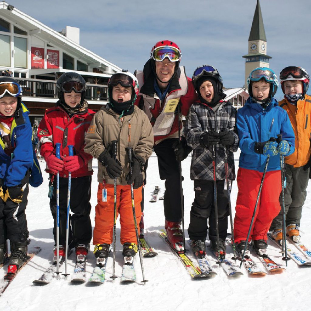 Group of Kids on Skis