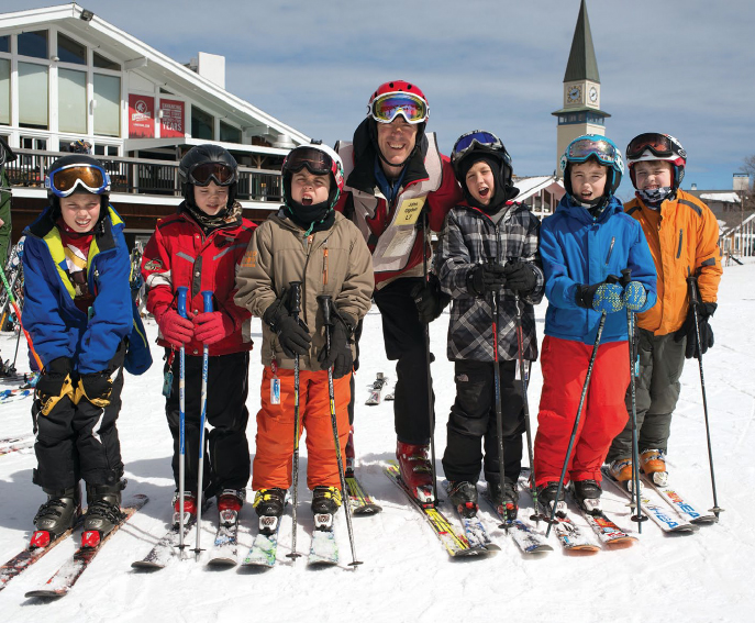 Southern Vermont school children spend one afternoon a week on the slopes studying skiing or snowboarding