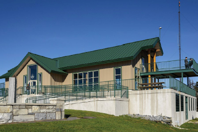 The St. Bruno Scenic Viewing Center was constructed with environmental sensitivity in mind.