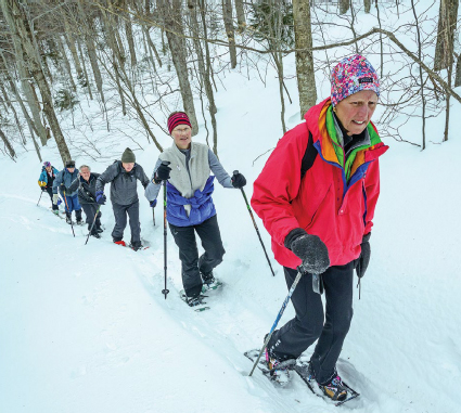 Green Mountain Club members head for the summit.