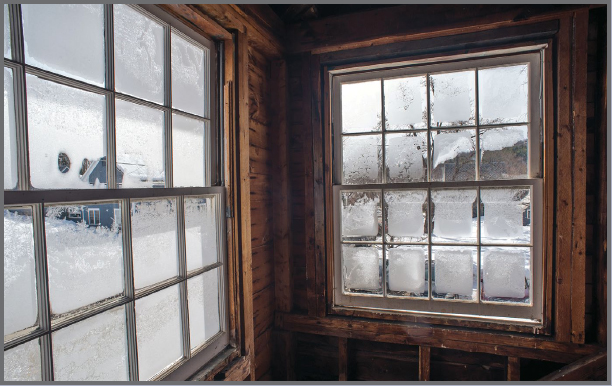 frosty winter windows