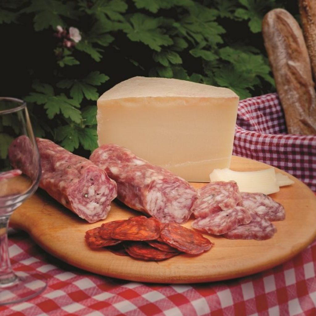 picnic with meat and cheese