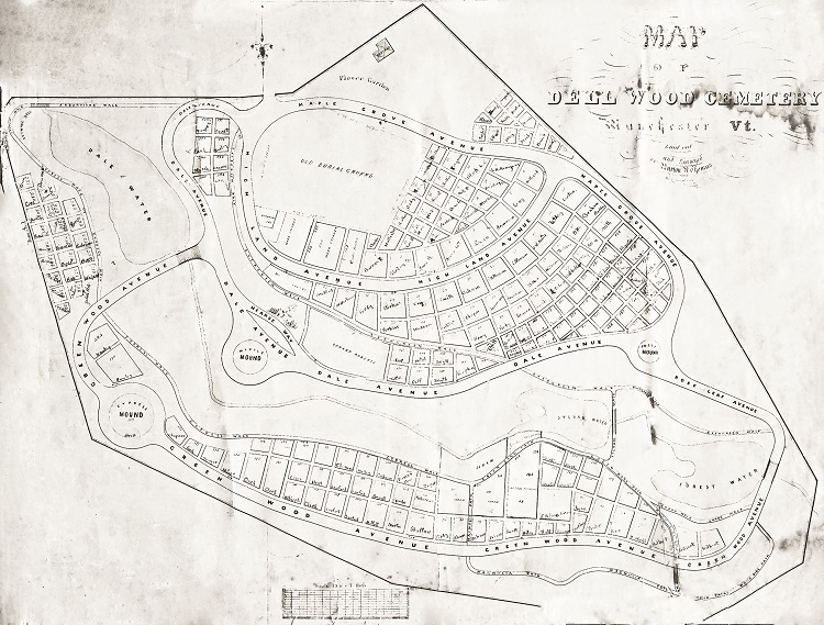 dellwood cemetary map manchester vt