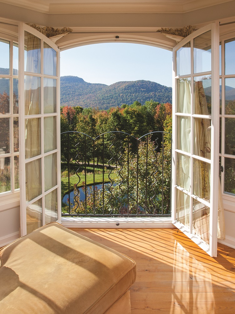 balcony view in autumn