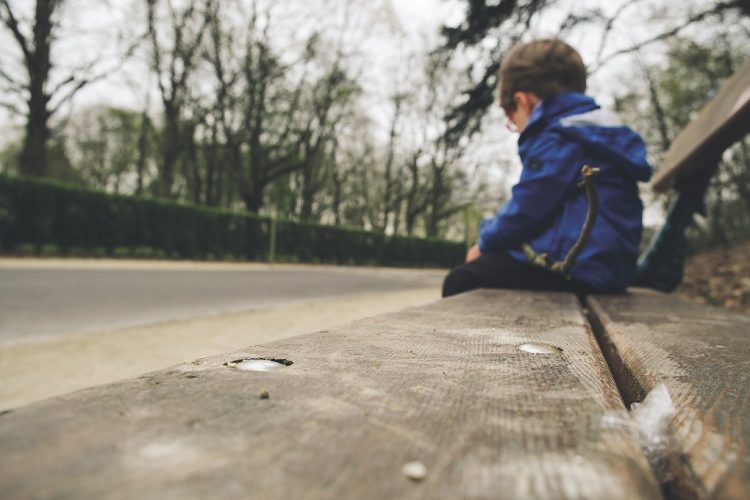 boy on bench