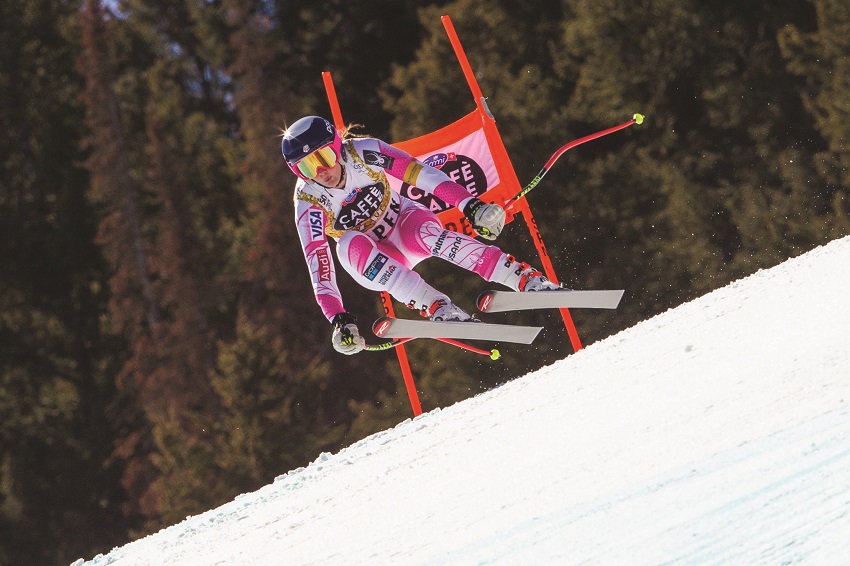 Alice Merryweather ski racing downhill