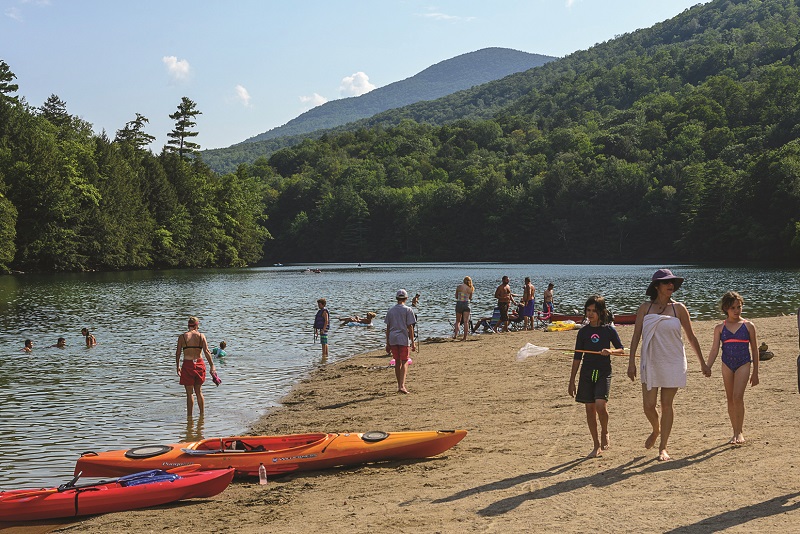 beach at emerald lake state park vermont