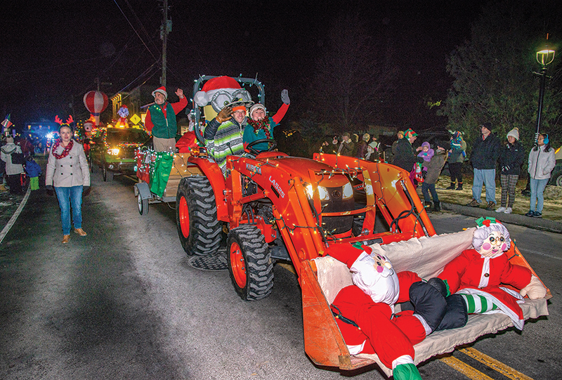 lighted tractor parade